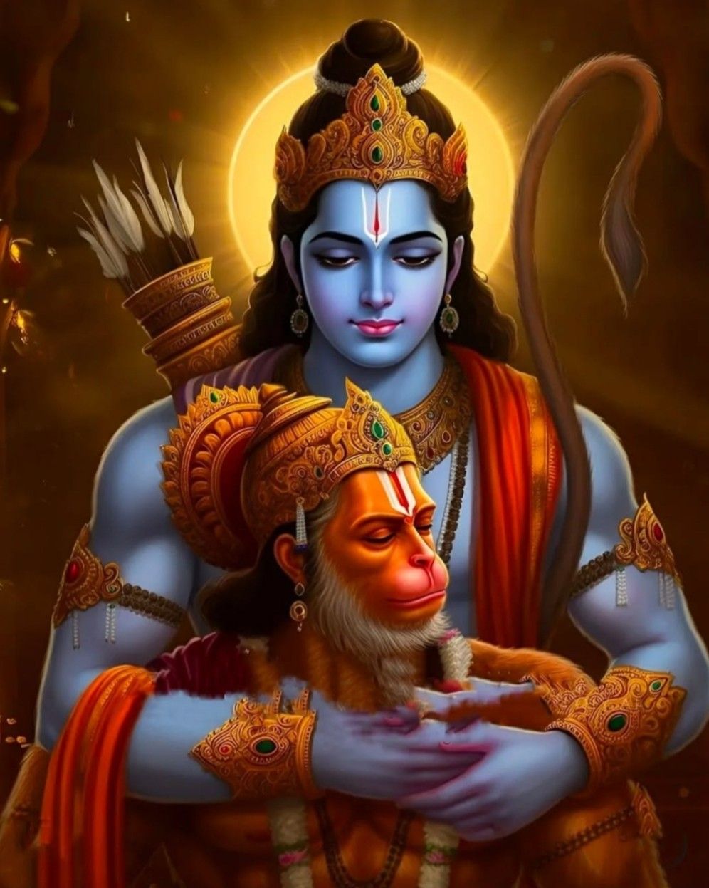 Lord Ram with Hanuman devotional image