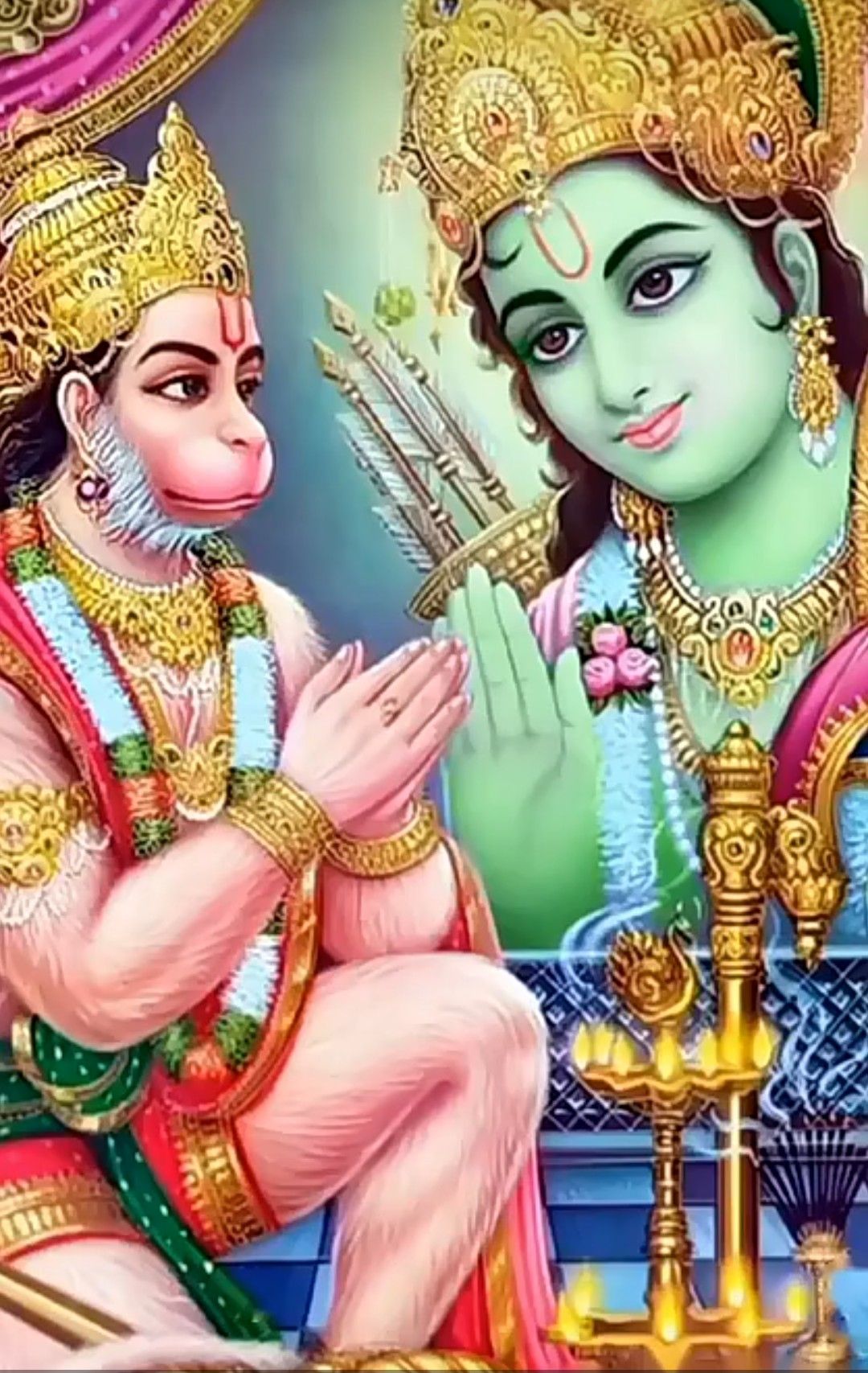 Lord Ram with devoted Hanuman