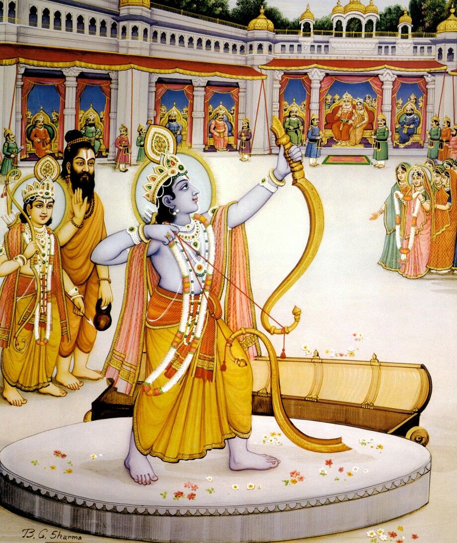 Lord Ram displaying divine prowess