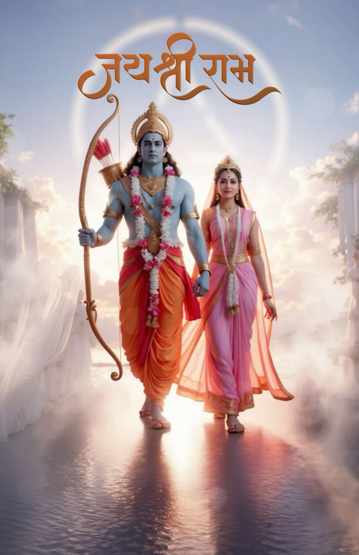 Lord Ram and Sita walking together