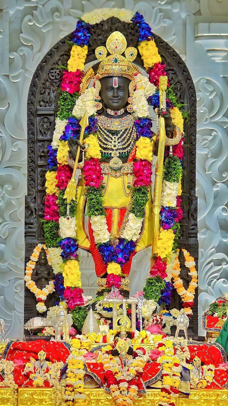 Lord Ram with bow and arrow idol