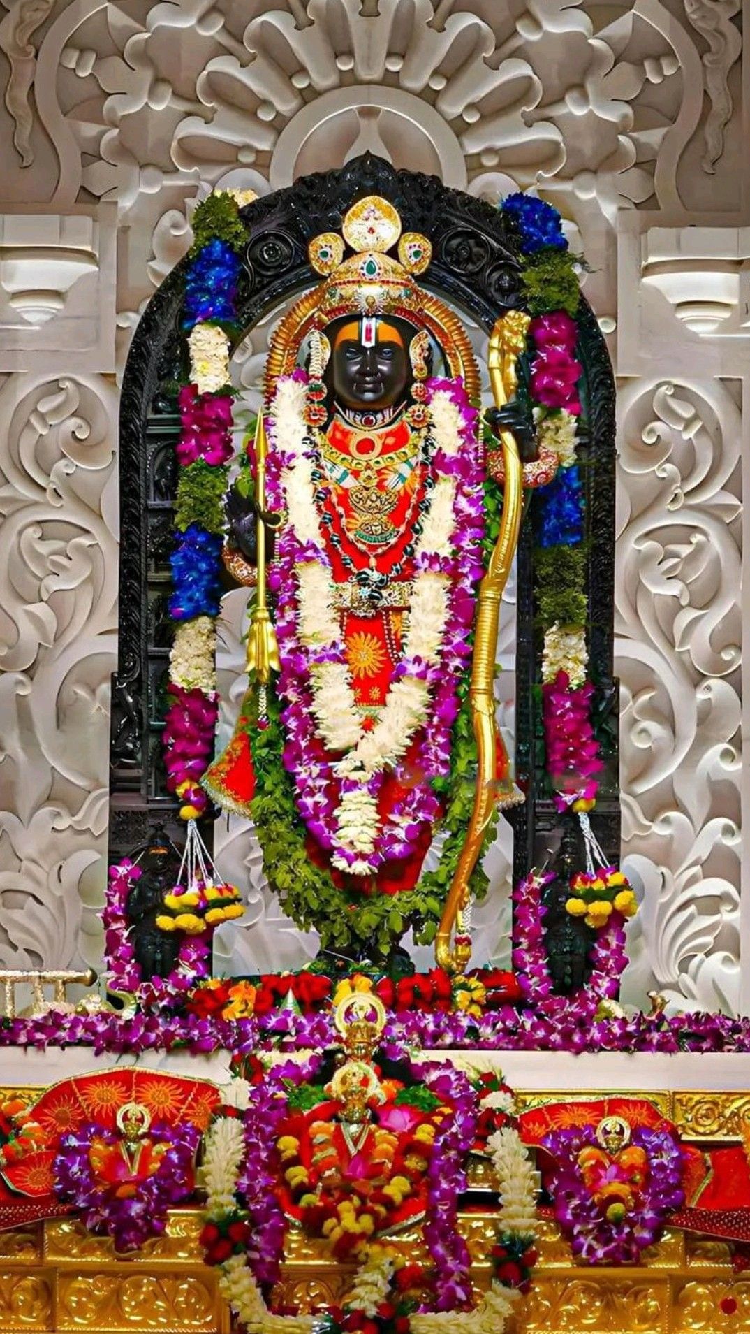 Lord Ram with floral garland, divine idol