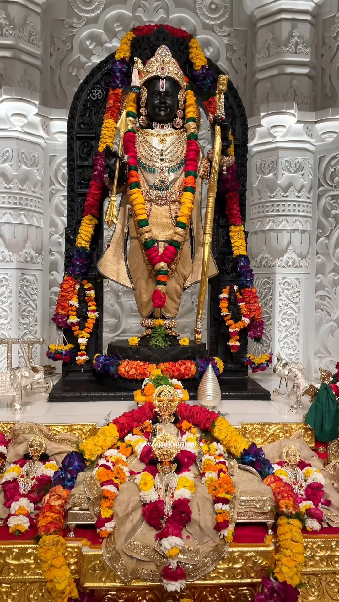 Lord Ram with bow and arrow idol