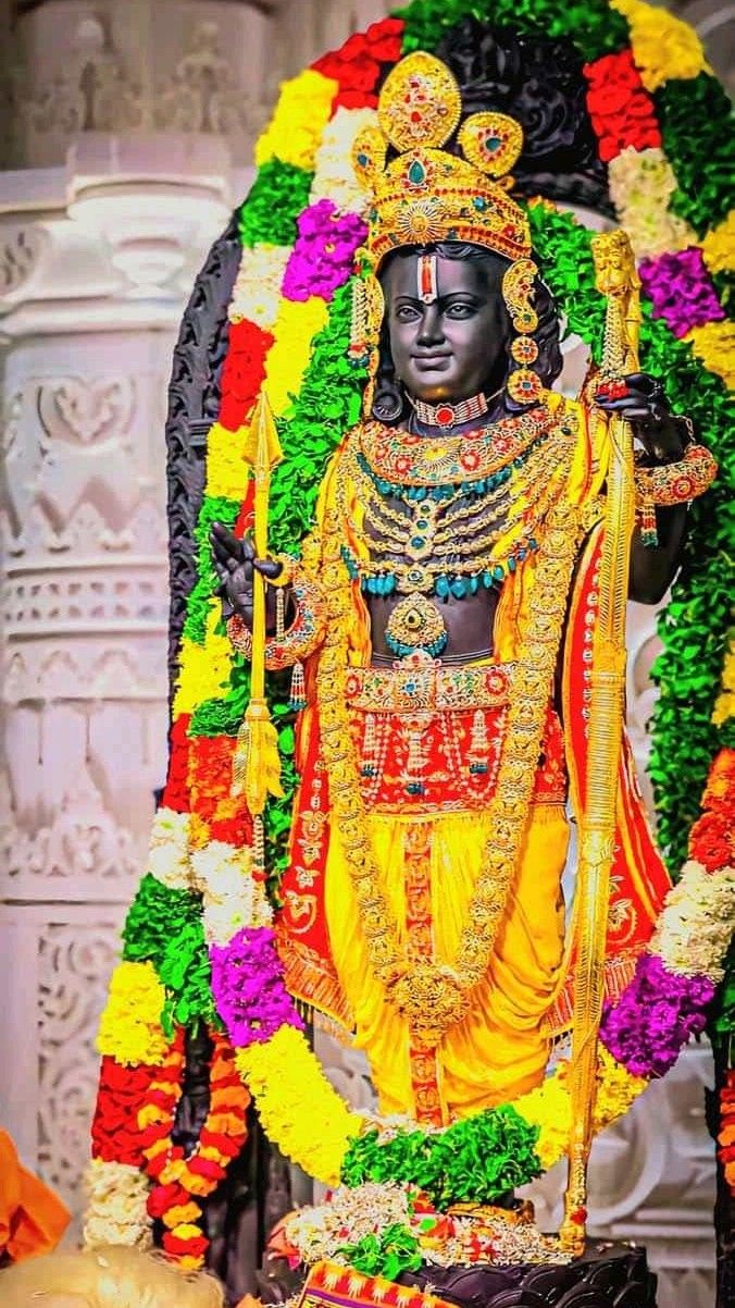 Lord Ram Tirupati Balaji statue with bow