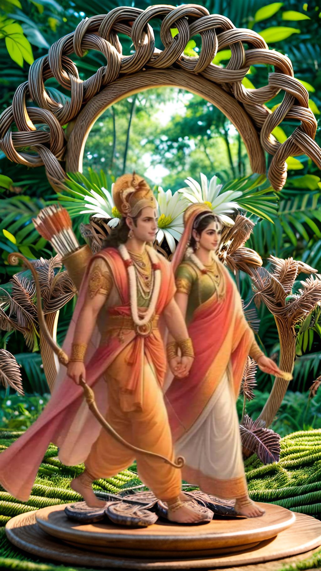 Ram and Sita in the forest