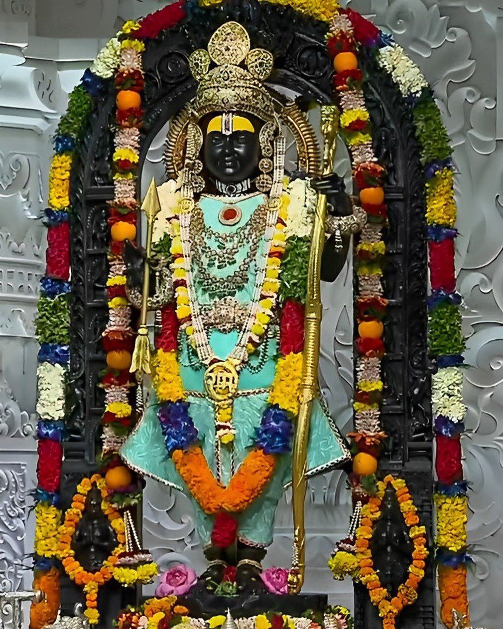 Lord Ram standing with bow and arrow