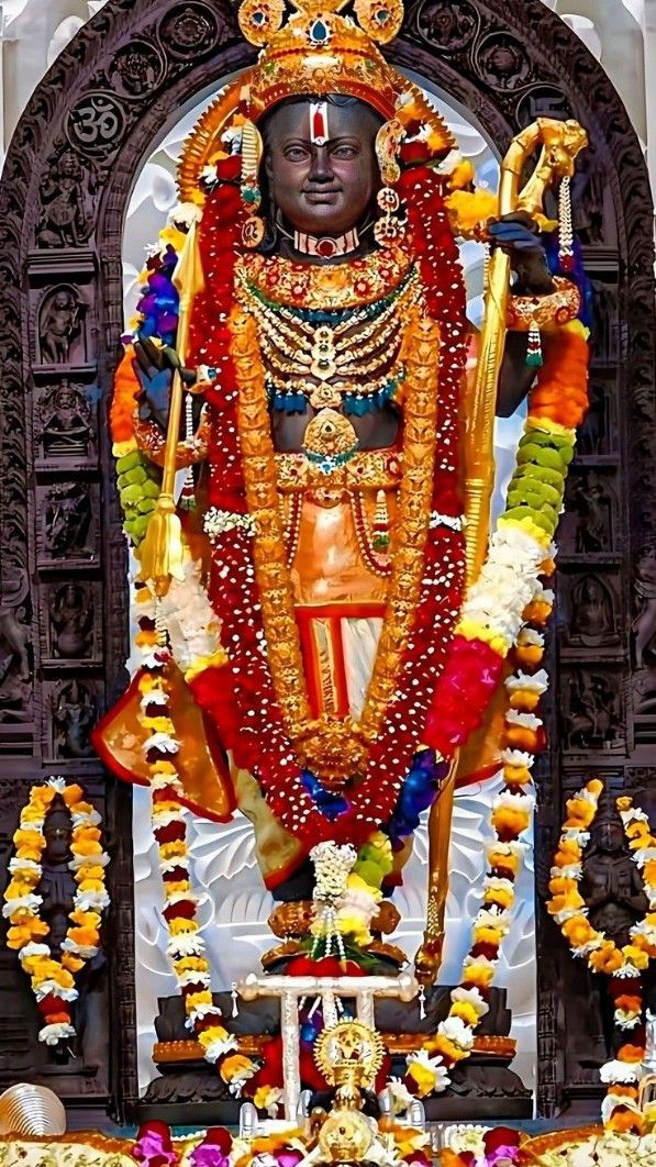 Lord Ram as Venkateswara adorned in gold