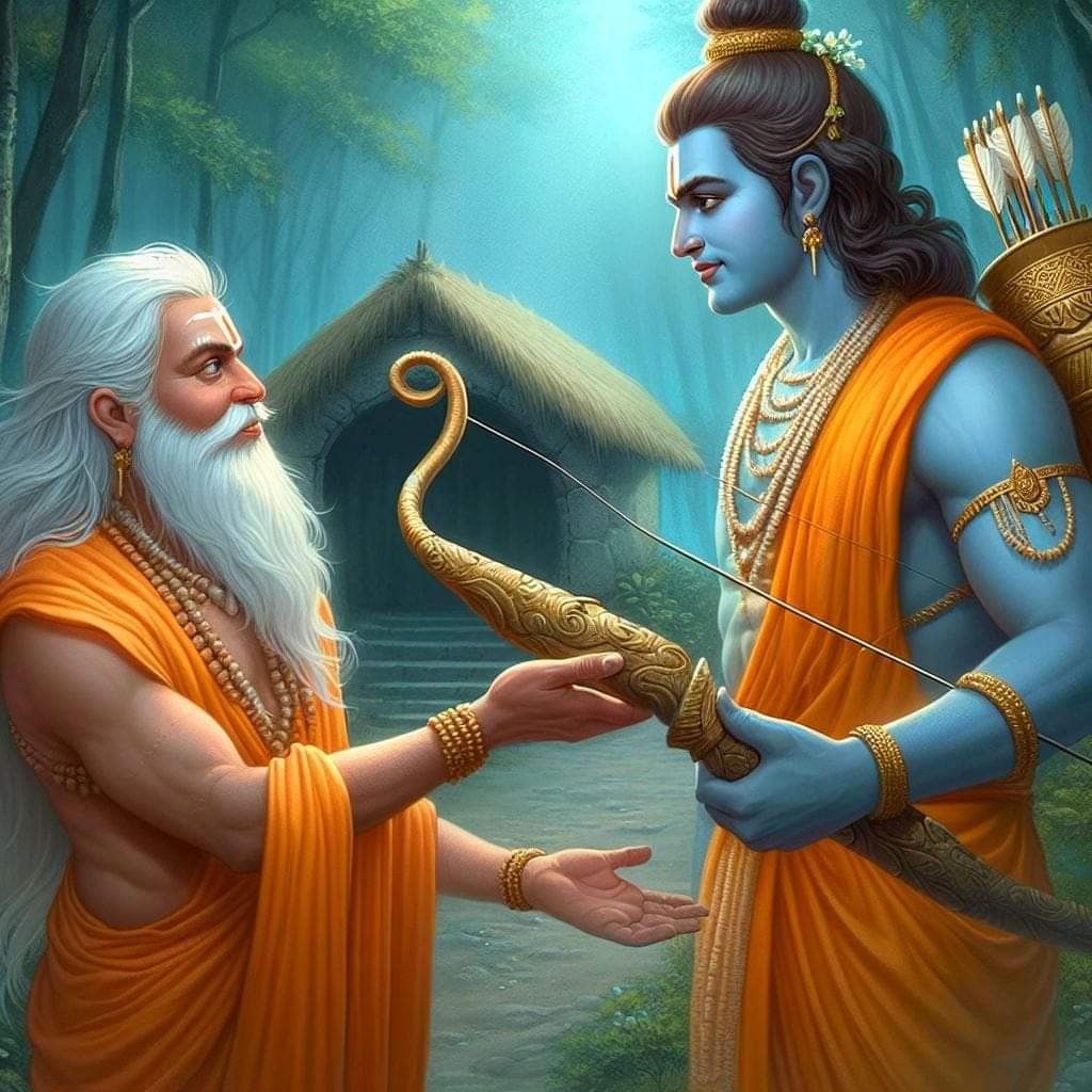 Ram receives divine bow from Vishwamitra