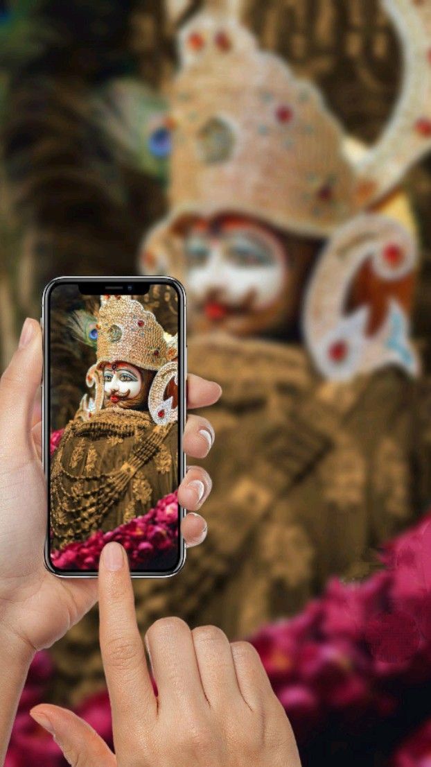 Ramdevpir portrait with flowers and gold