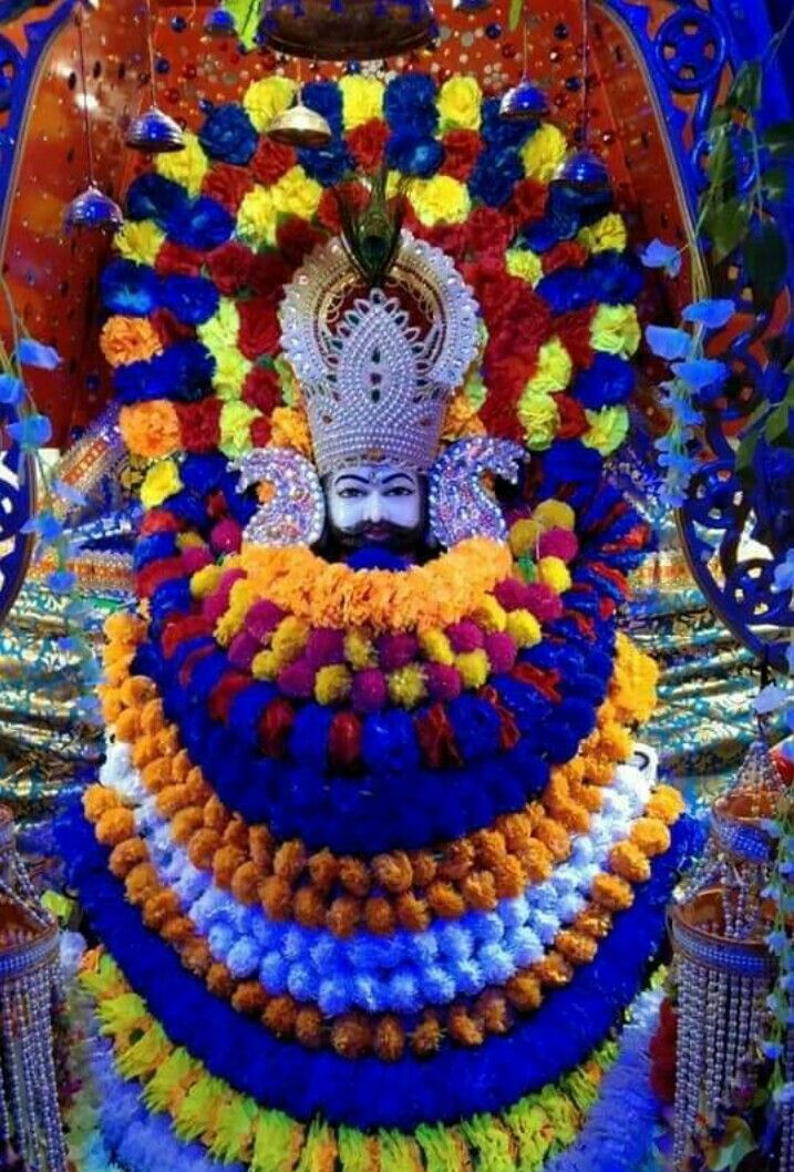 Ramdevpir with floral decorations.