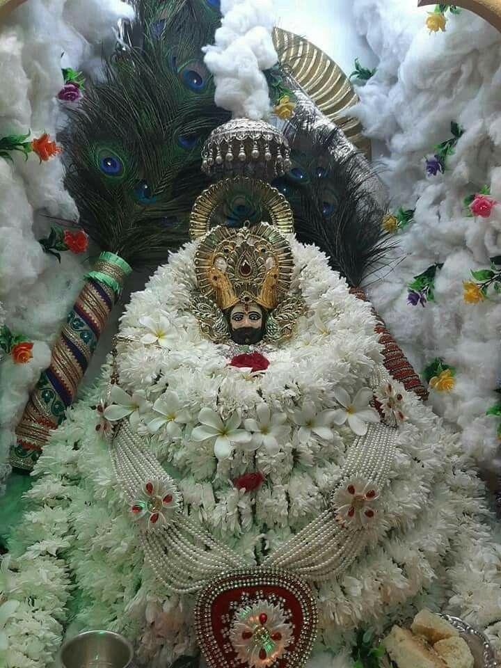 Ramdevpir with floral decorations.