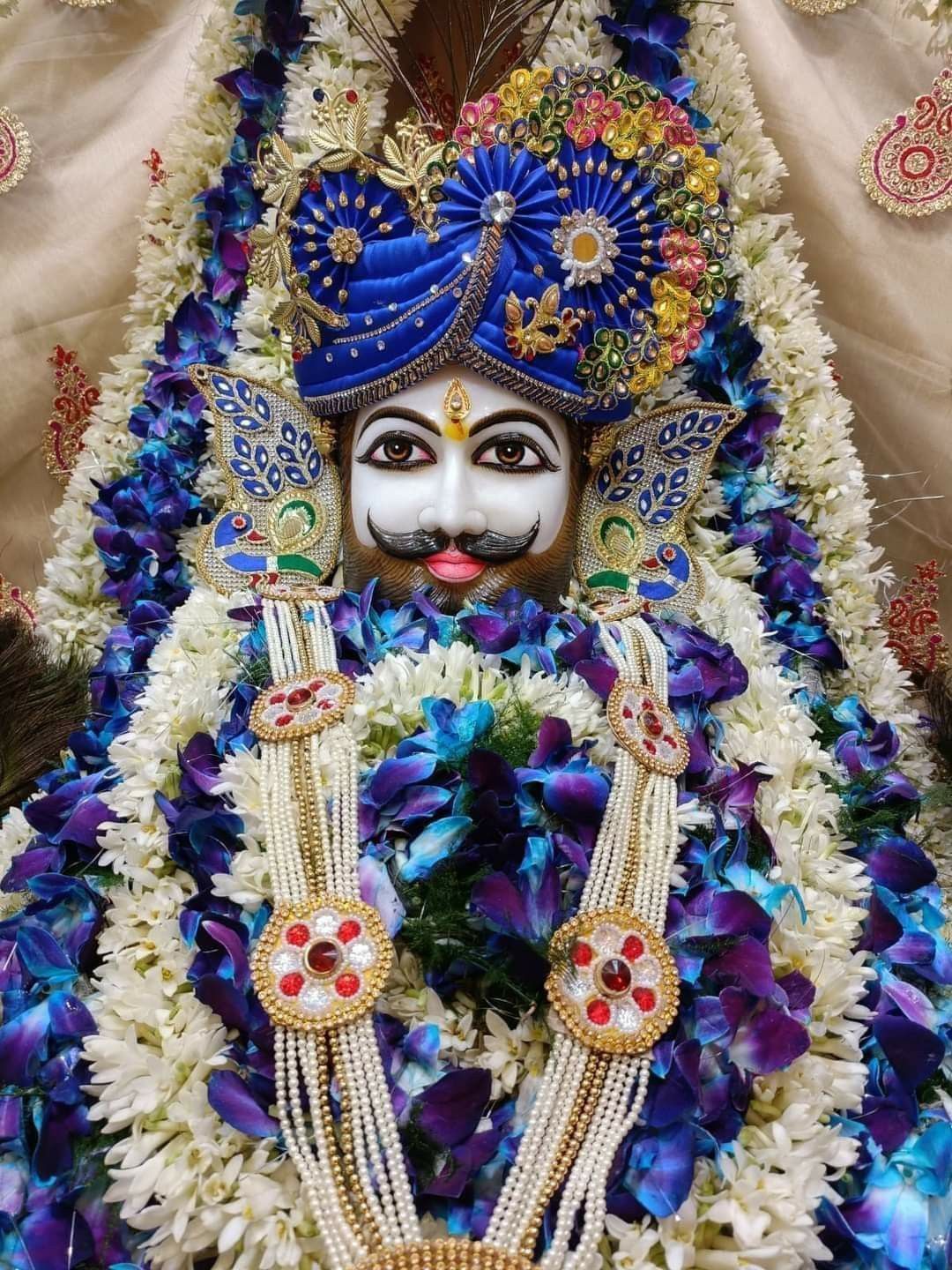 Ramdevpir with floral decorations.