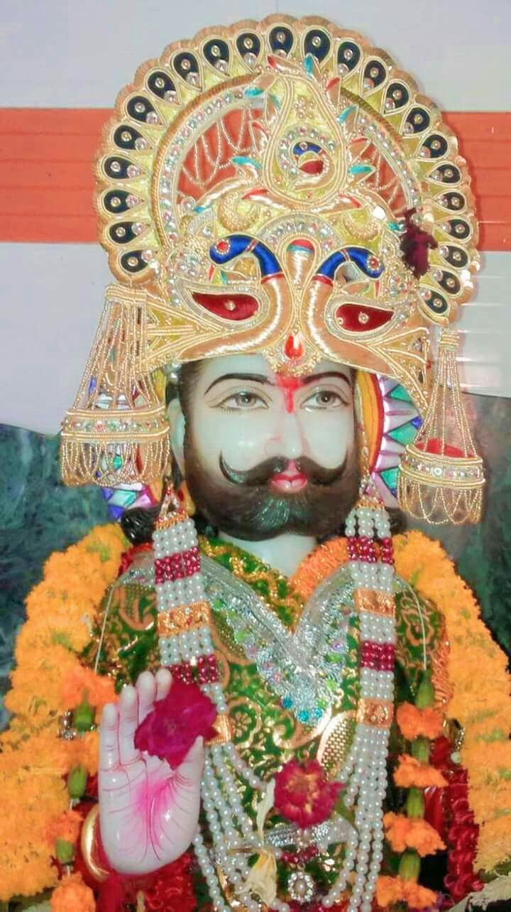 Ramdevpir with intricate headgear portrait