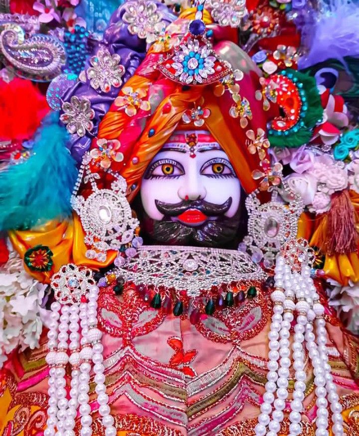 Close-up portrait of Ramdevpir deity