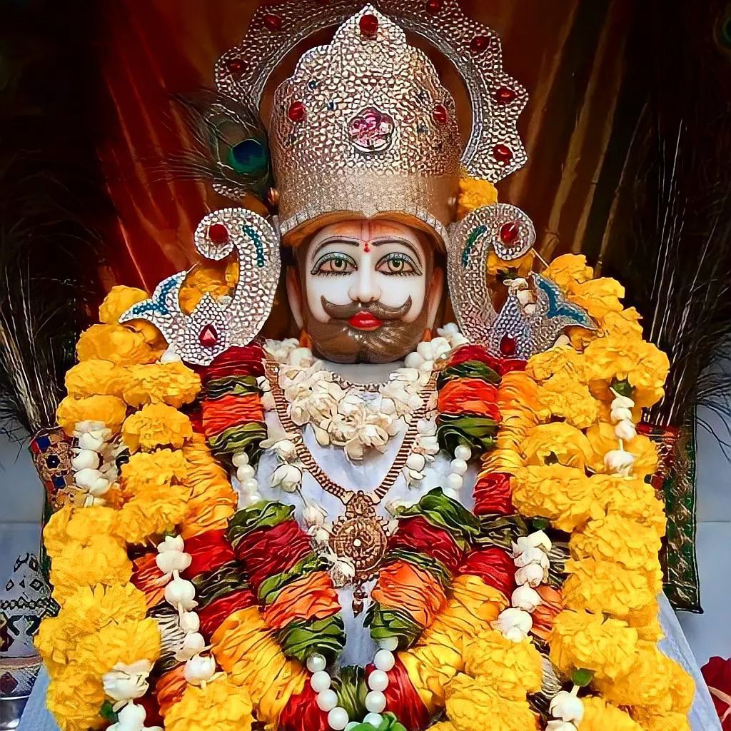 Ramdevpir with floral decorations