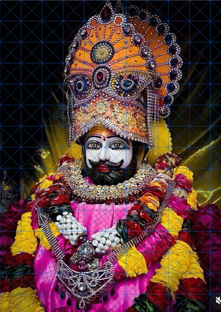 Close-up of Baba Ramdevpir\'s divine face
