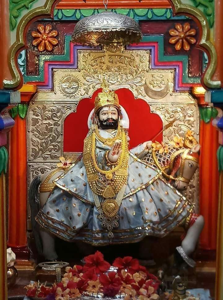 Ramdevpir portrait, divine saint, spiritual art