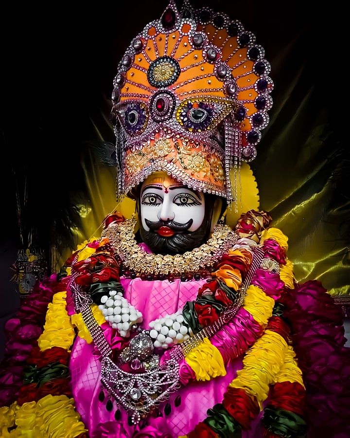 Ramdevpir with floral adornments