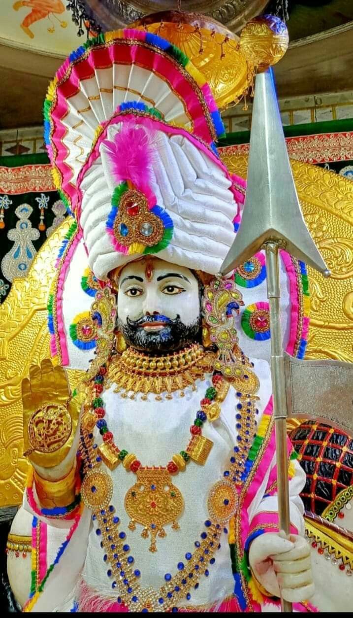 Ramdevpir in traditional royal attire