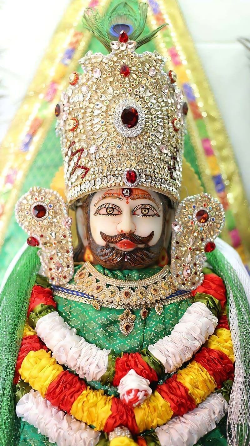 Close-up of Ramdev Pir’s face.
