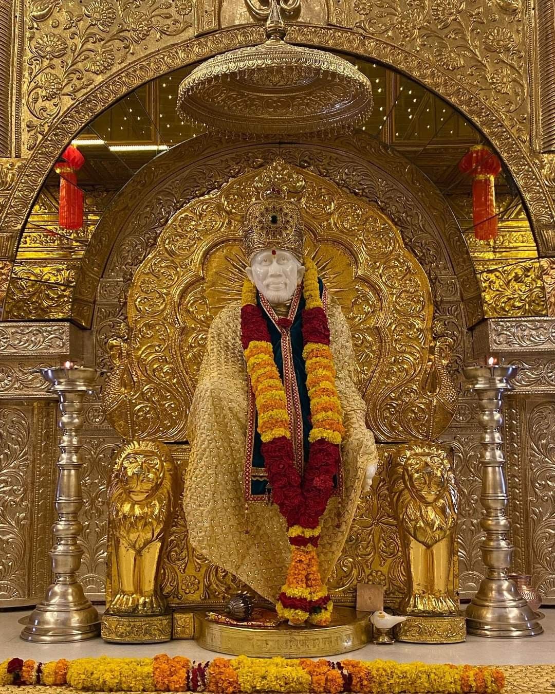 Sai Baba in golden Shirdi temple