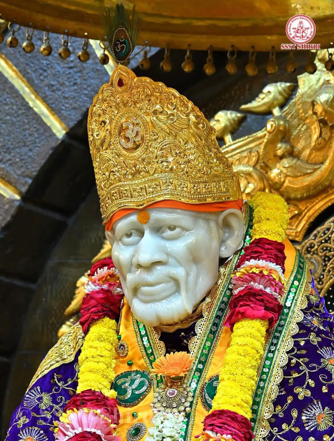 Close-up of Sai Baba\'s face