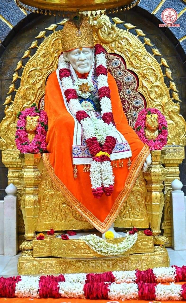 Shirdi Sai Baba golden portrait