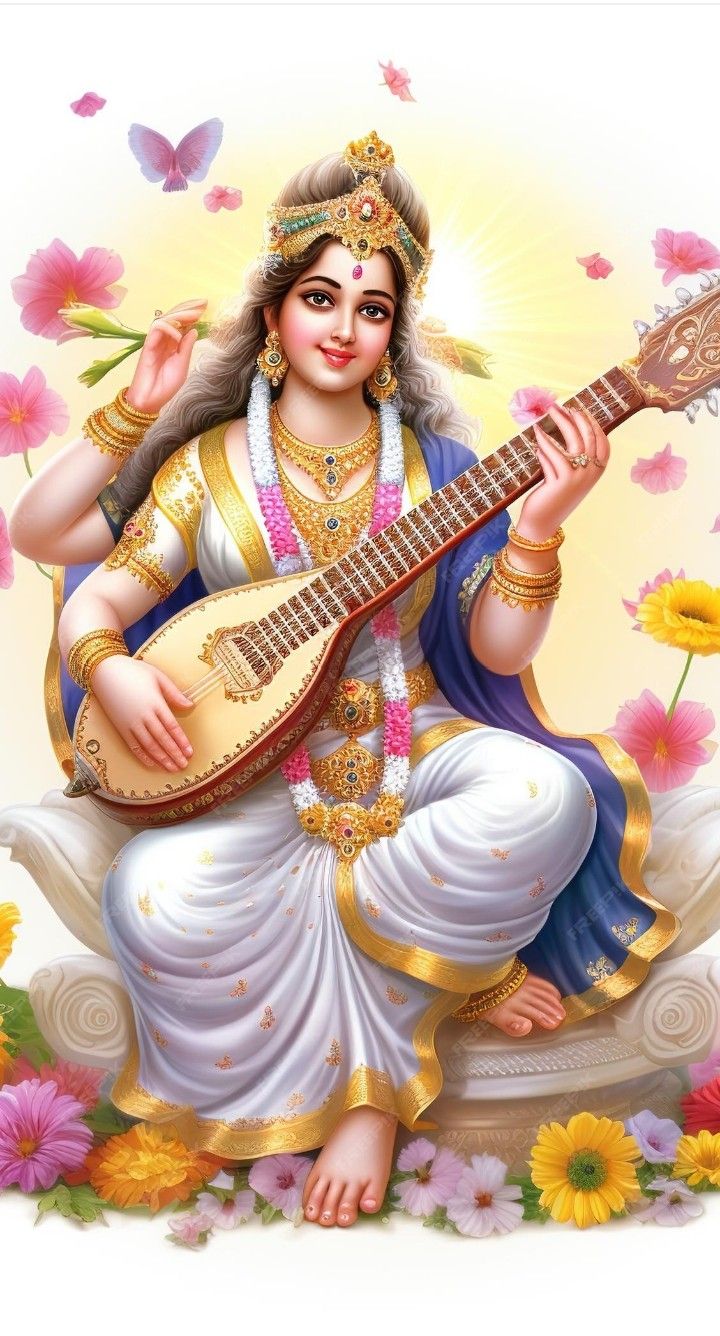 Saraswati Maa playing the Veena