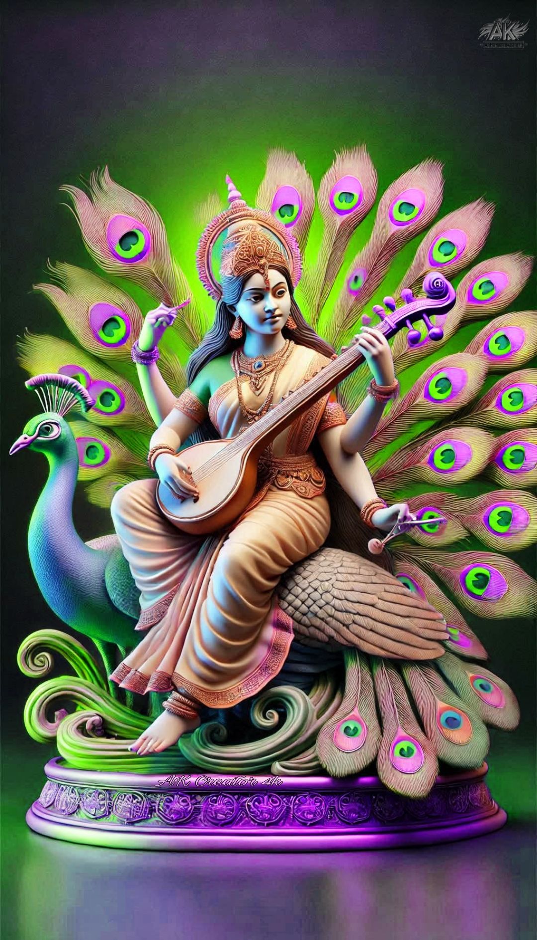 Saraswati Maa playing the veena