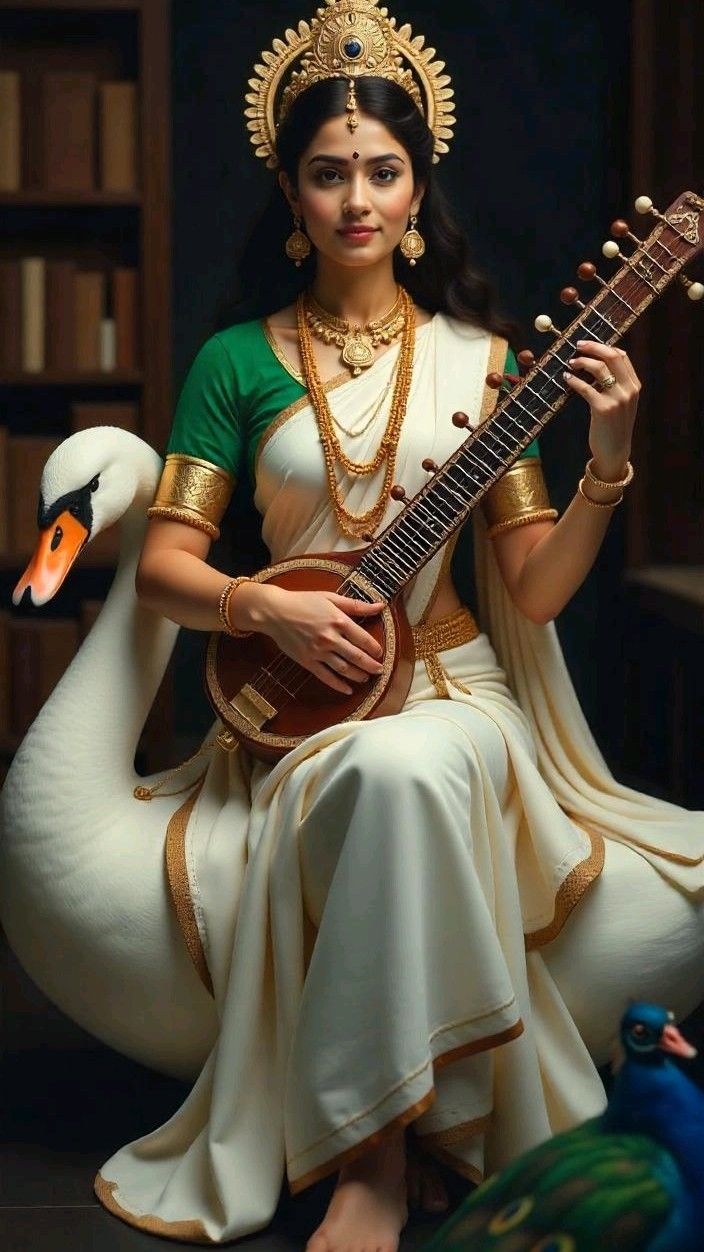 Saraswati Maa playing the veena