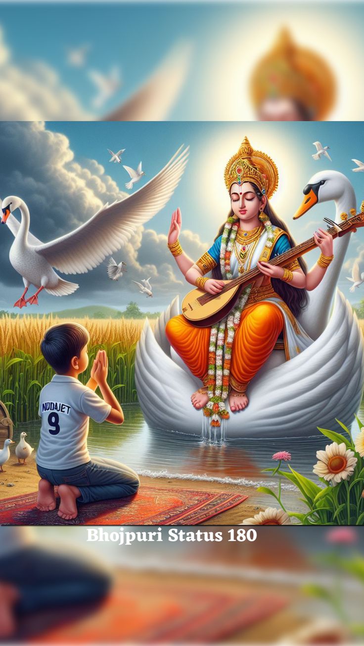 Saraswati Maa playing the veena