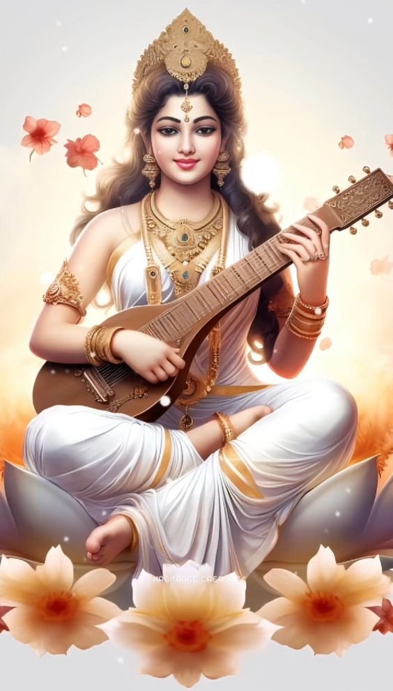 Saraswati Maa playing the veena
