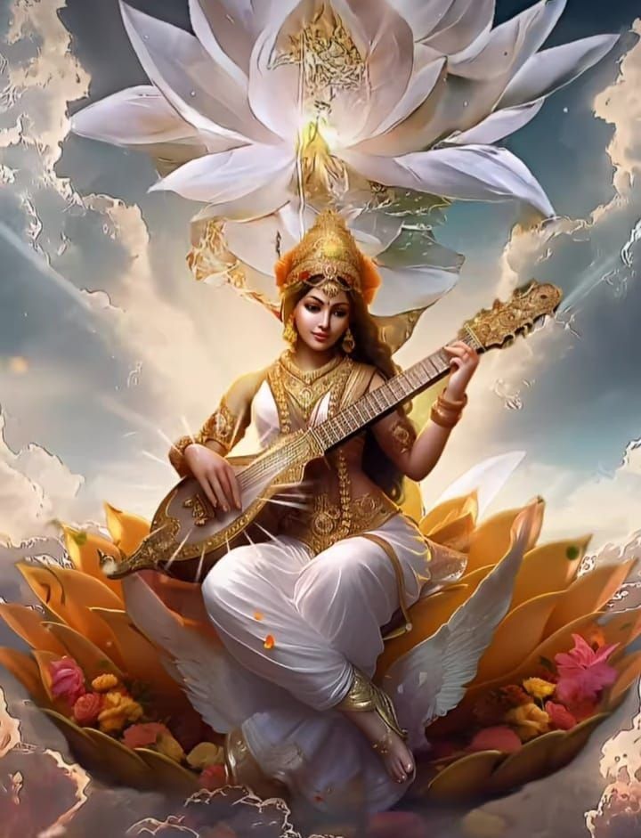 Saraswati Maa playing the Veena