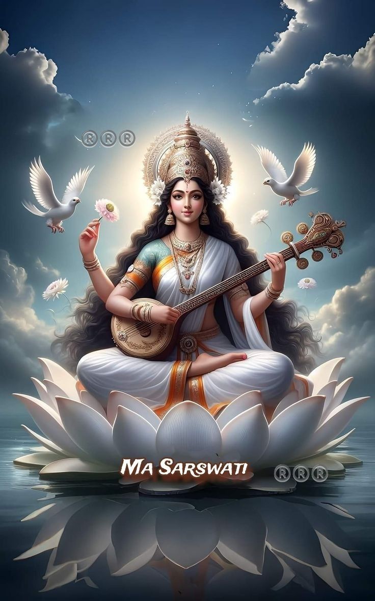 Saraswati Maa playing the Veena.
