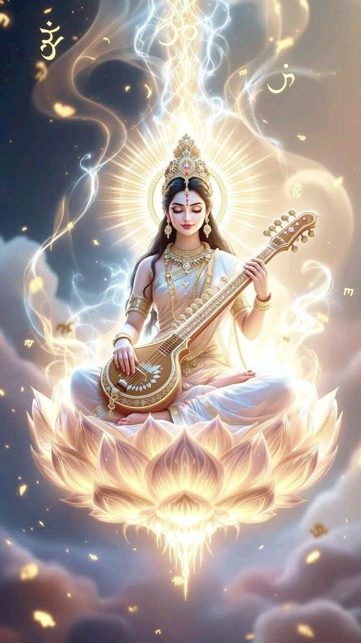 Saraswati Maa playing the veena