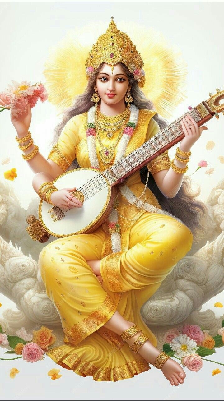Saraswati Maa playing the veena