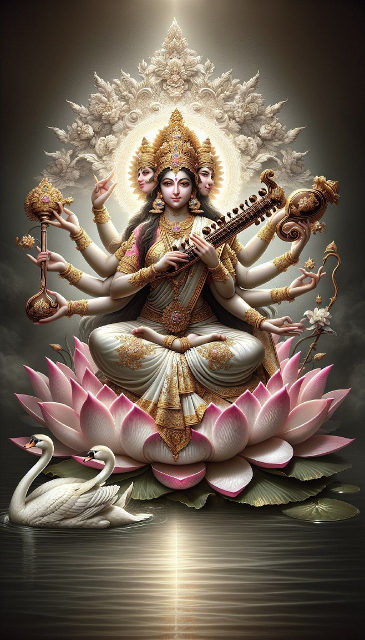 Saraswati Maa playing the Veena