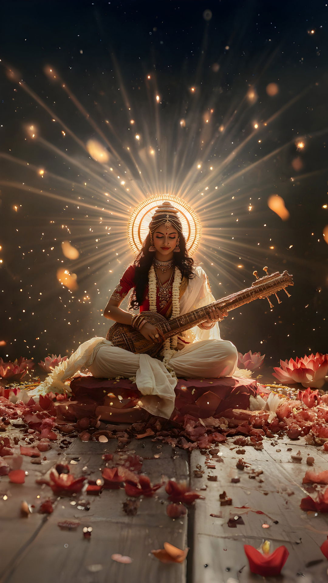 Saraswati Maa playing the veena