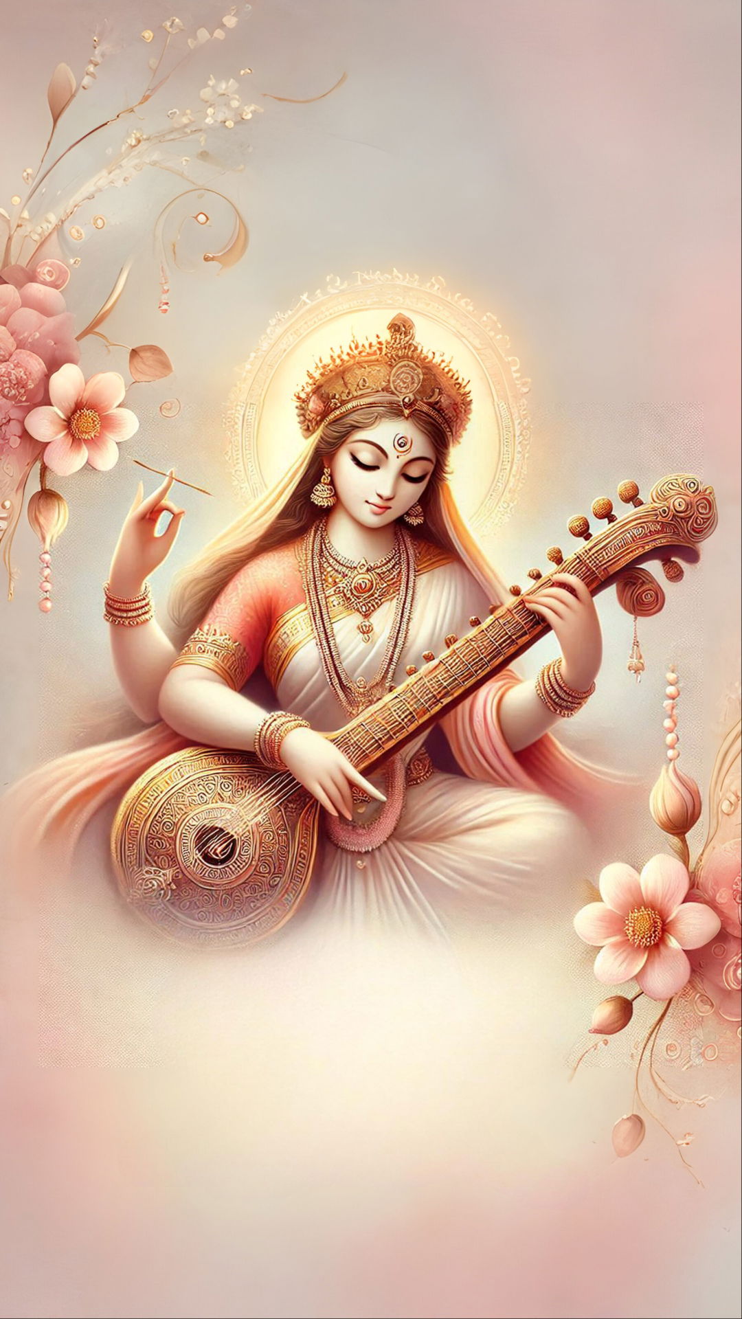 Saraswati Maa playing the veena