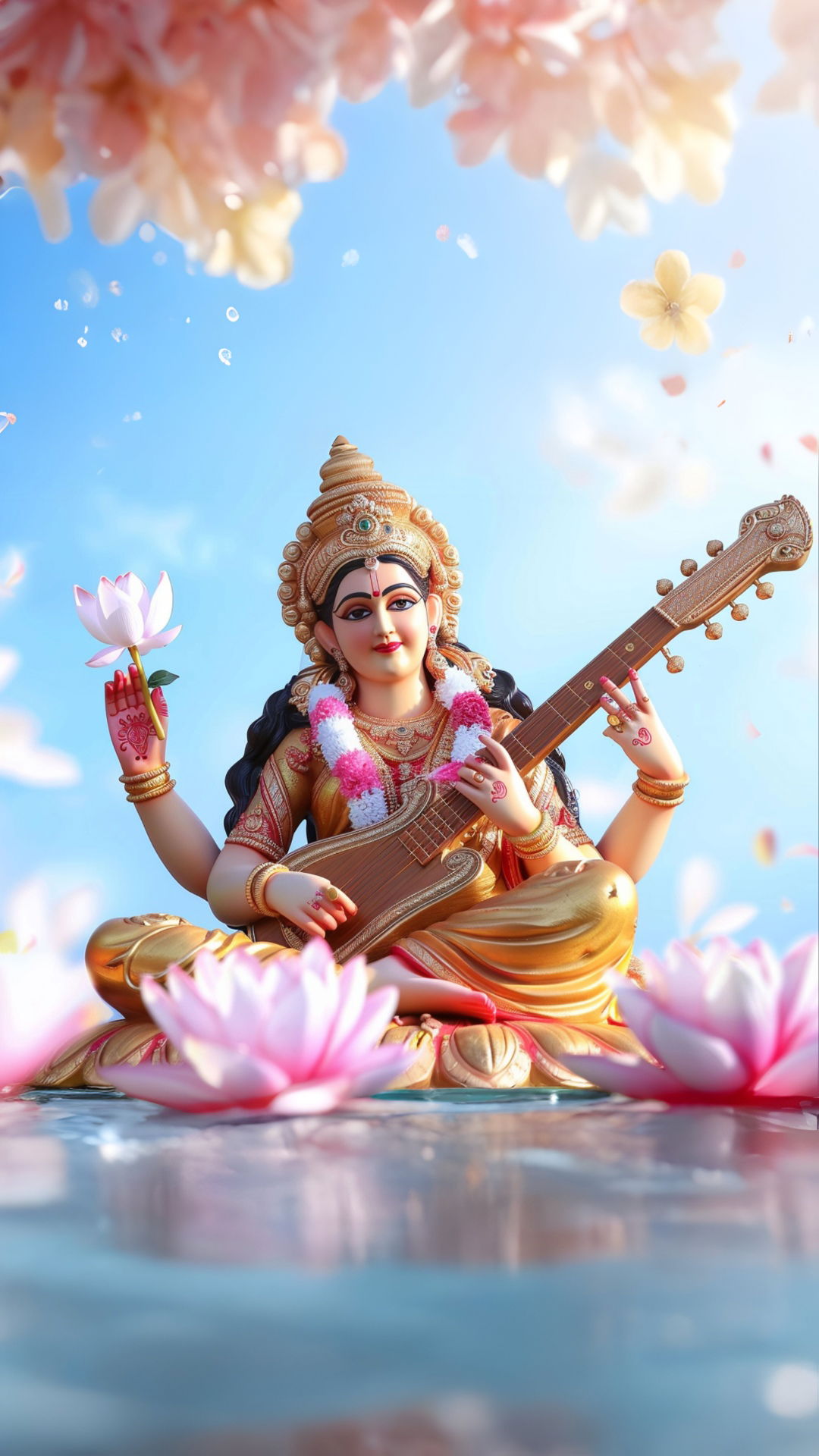 Saraswati Maa playing the Veena