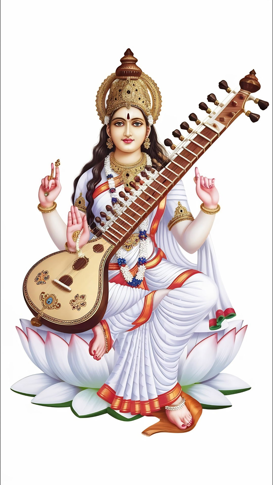 Saraswati Maa playing the Veena