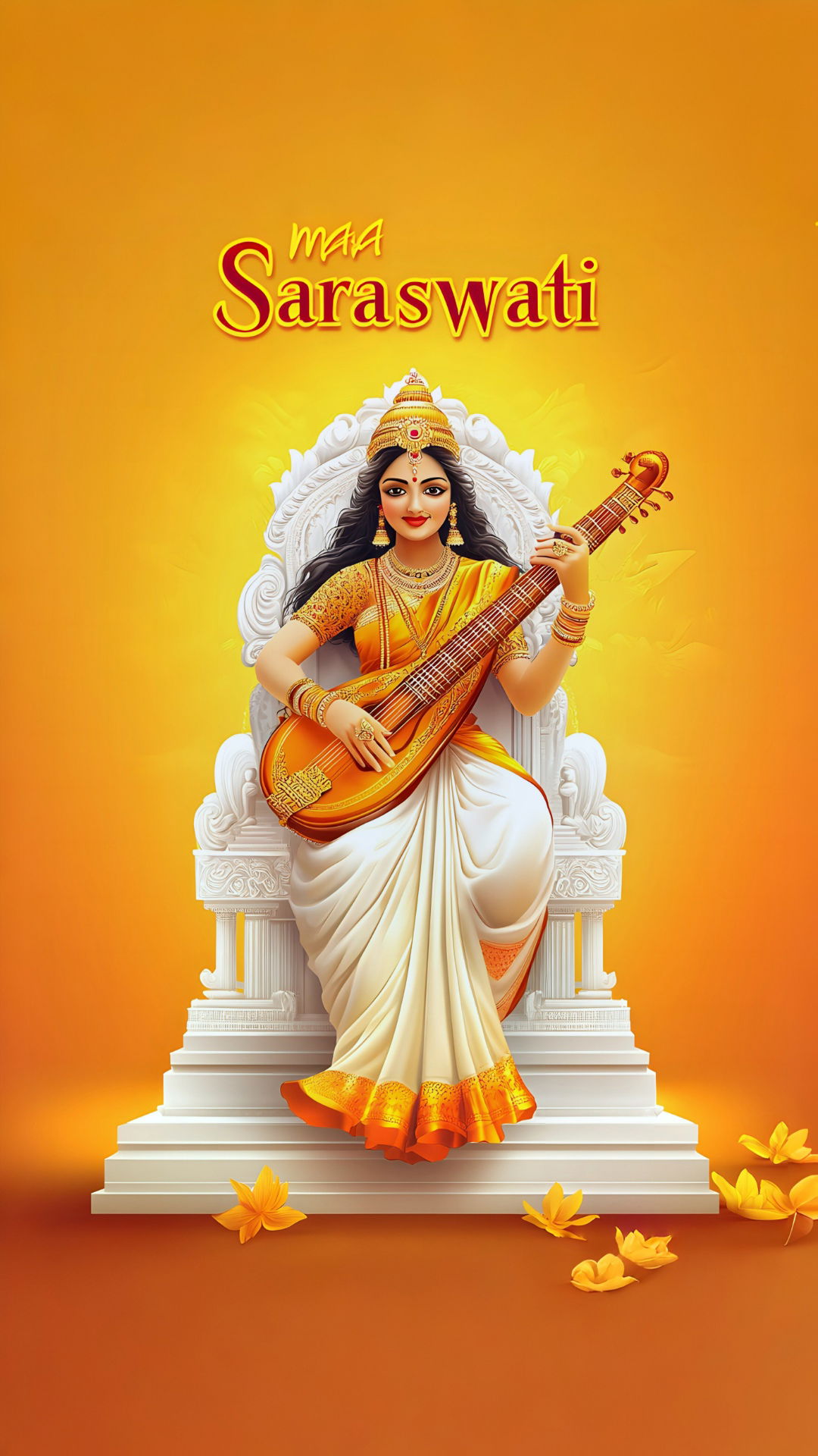 Saraswati Maa playing the Veena
