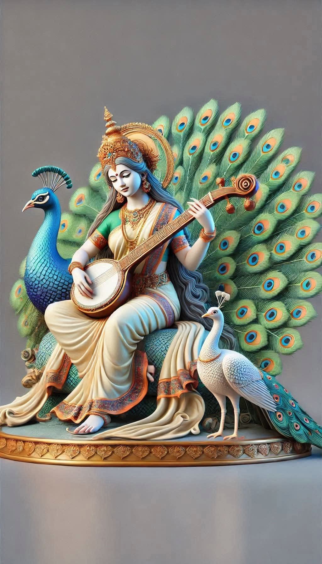 Saraswati Maa playing the Veena
