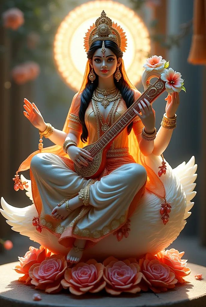 Saraswati Maa playing the Veena