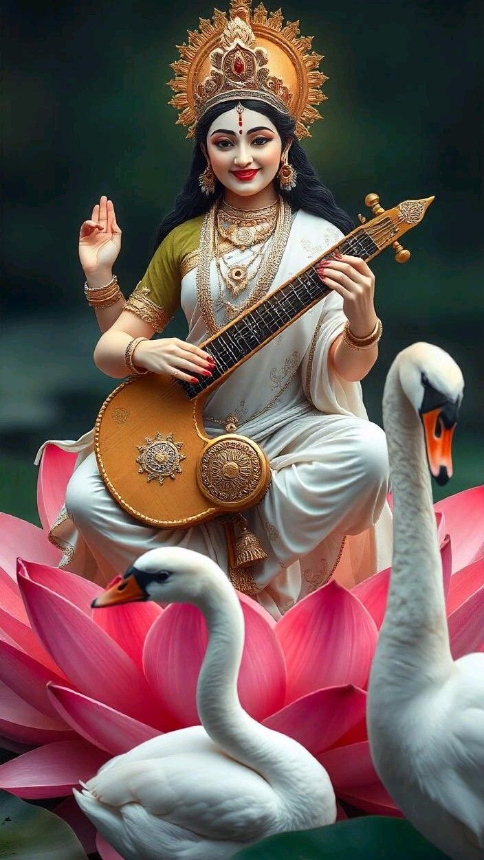 Saraswati Maa playing the veena