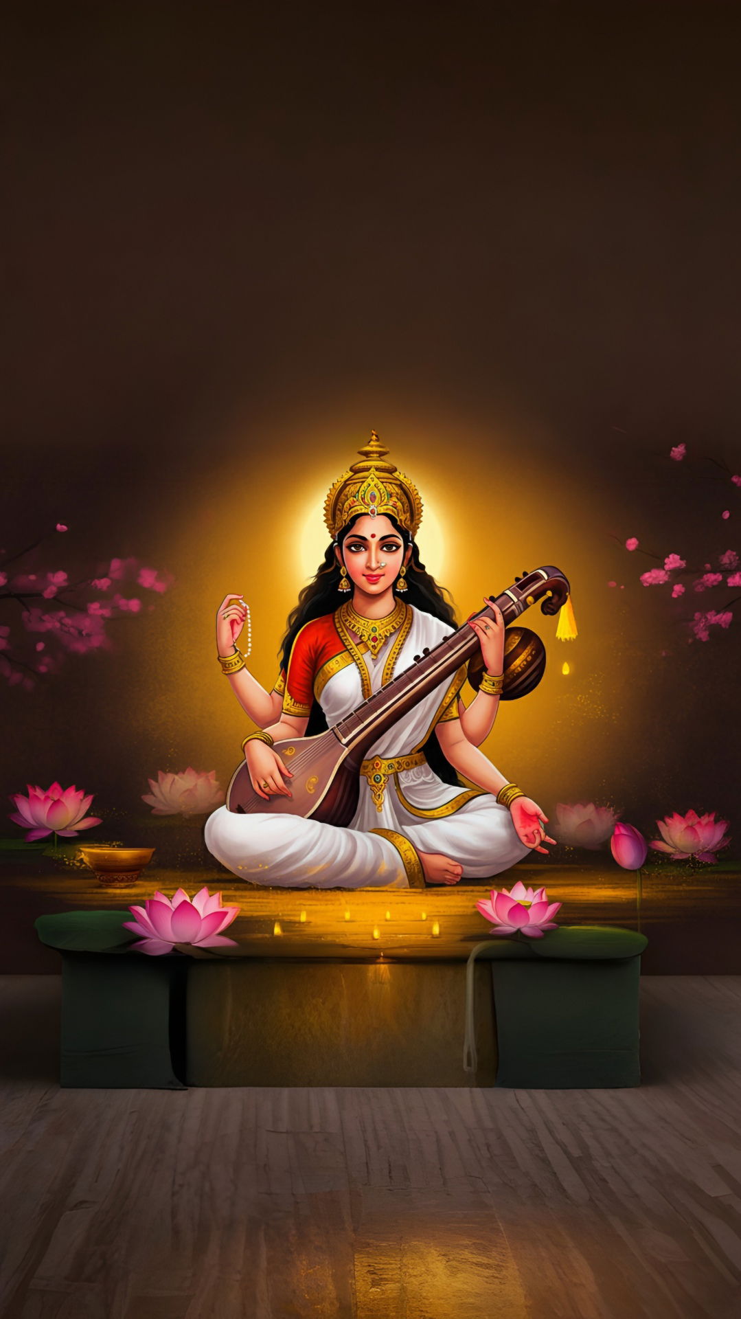 Saraswati Maa playing the Veena