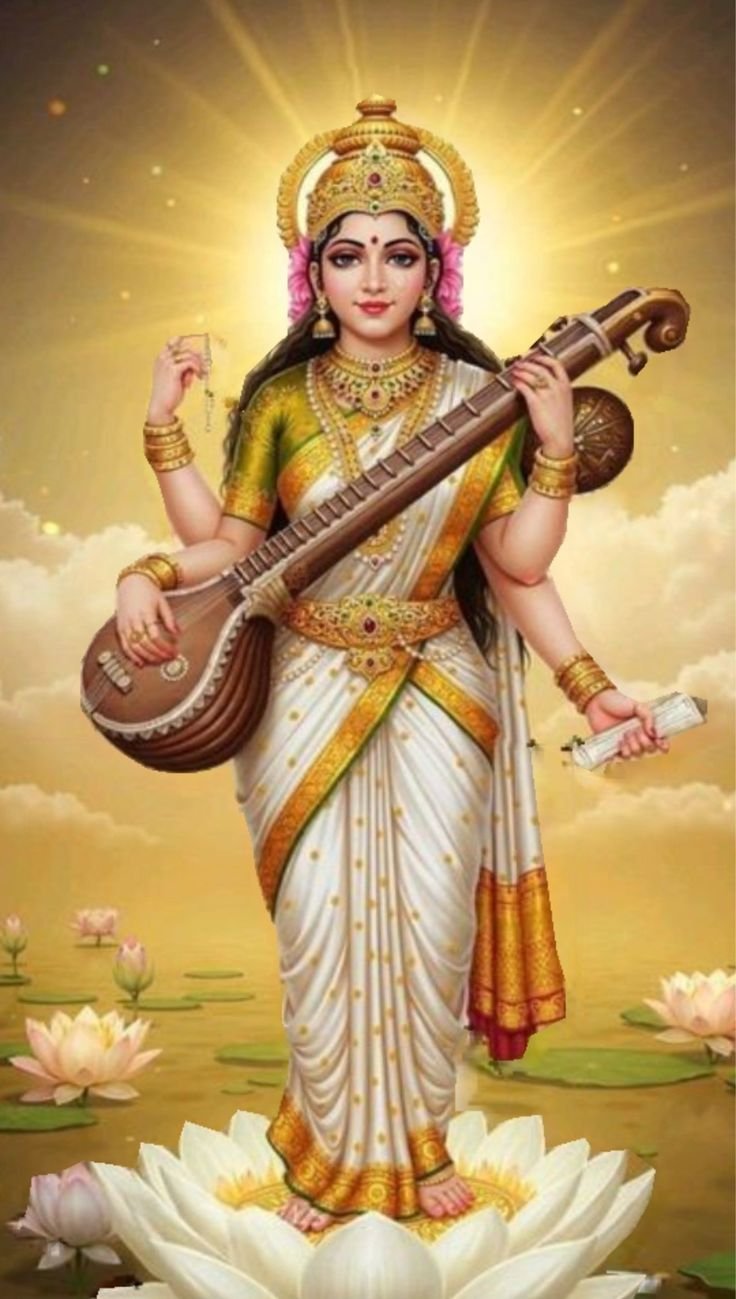 Saraswati Maa playing the veena