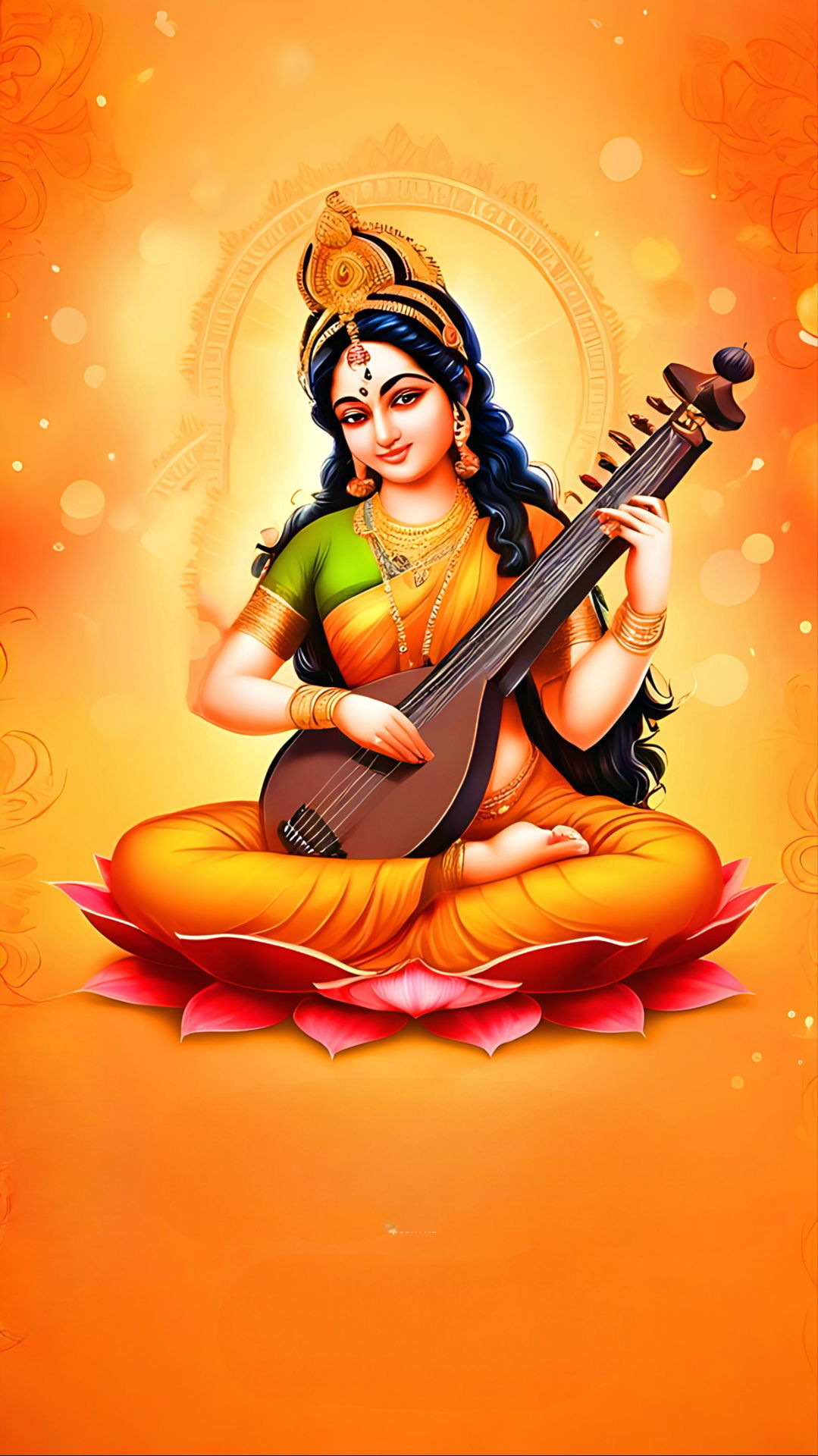 Saraswati Maa playing the Veena