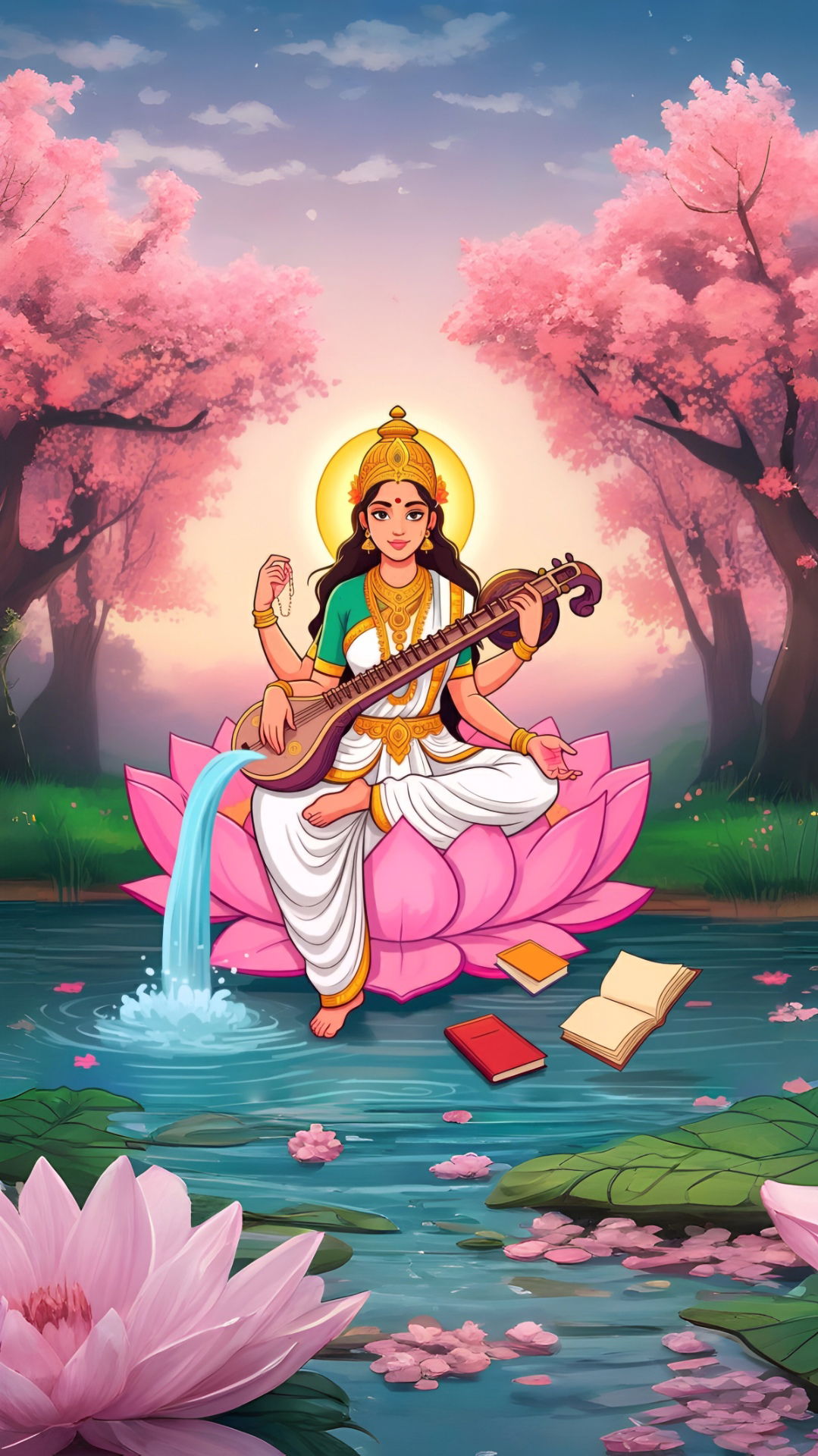 Saraswati Maa playing the Veena