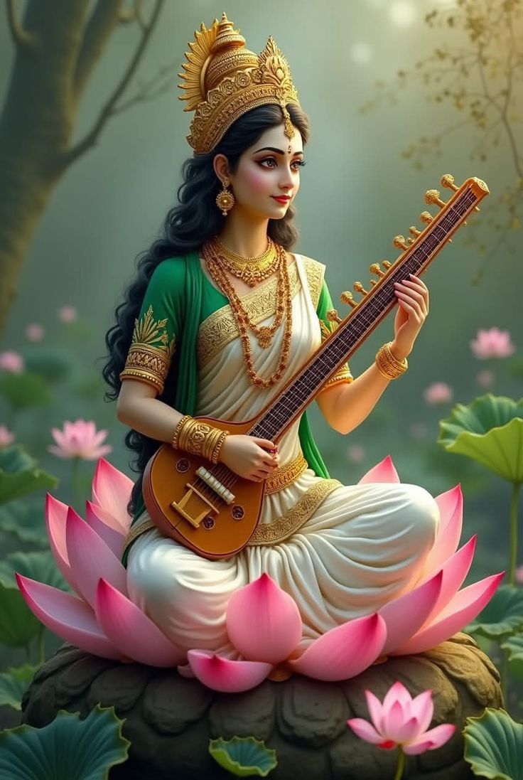 Saraswati Maa playing the Veena